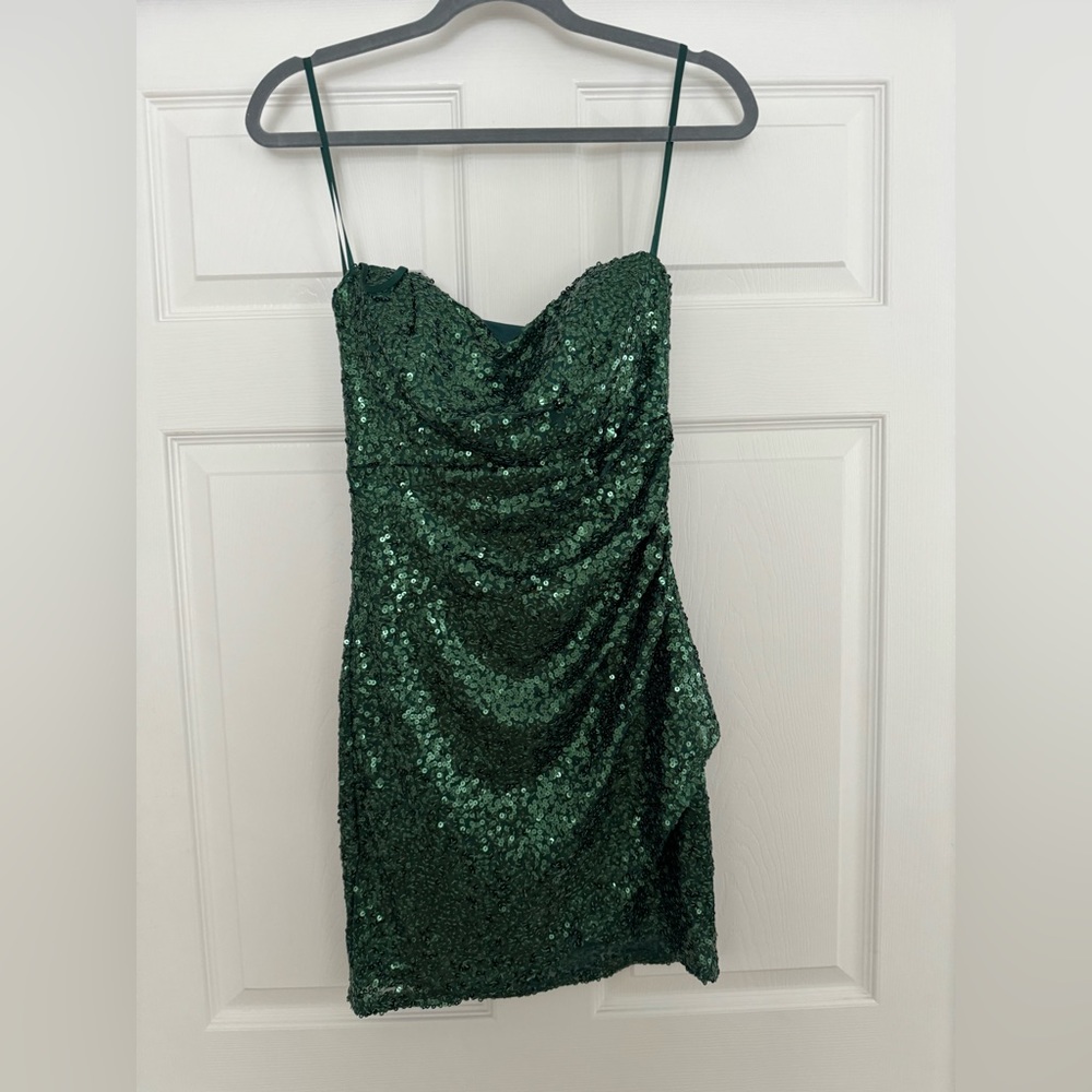 Juniors m sequin mini dress